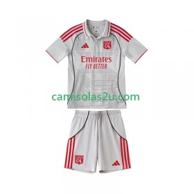 Camisolas de futebol Olympique Lyonnais Criança Equipamento 3ª 2025/26 Manga Curta